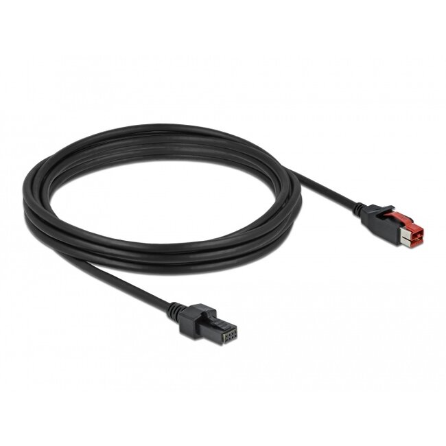 Delock PoweredUSB cable male 24 V to 2 x 4 pin male 4 m for POS printers and terminals