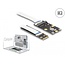 Converter M.2 Key B+M male to 1 x Mini PCIe Slot half size / full size with flexible cable