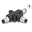 Delock M8 T-Splitter A-coded 3 pin 1 x male to 2 x male parallel connection