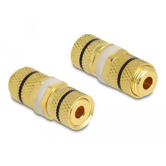 DeLOCK Delock Audio Adapter binding post to binding post for installation, black ring