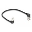 Delock RJ45 Network Cable Cat.6A S/FTP Slim 90° upwards / downwards angled 0.25 m black