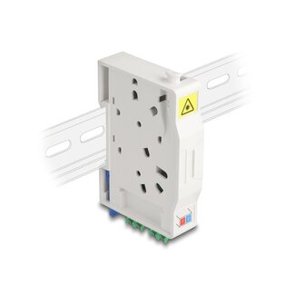 DeLOCK Delock Optical Fiber Connection Box for DIN rail with splice holder and 2 x LC Duplex coupler