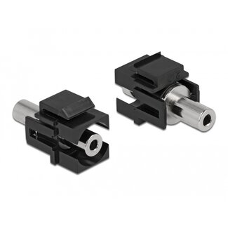 DeLOCK Delock Keystone Module stereo jack female 3.5 mm 3 pin to stereo jack female 3.5 mm 3 pin black