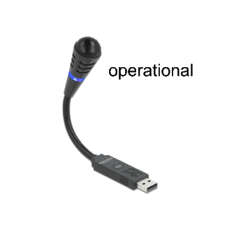 DeLOCK Delock USB Microphone with Gooseneck and Mute Button