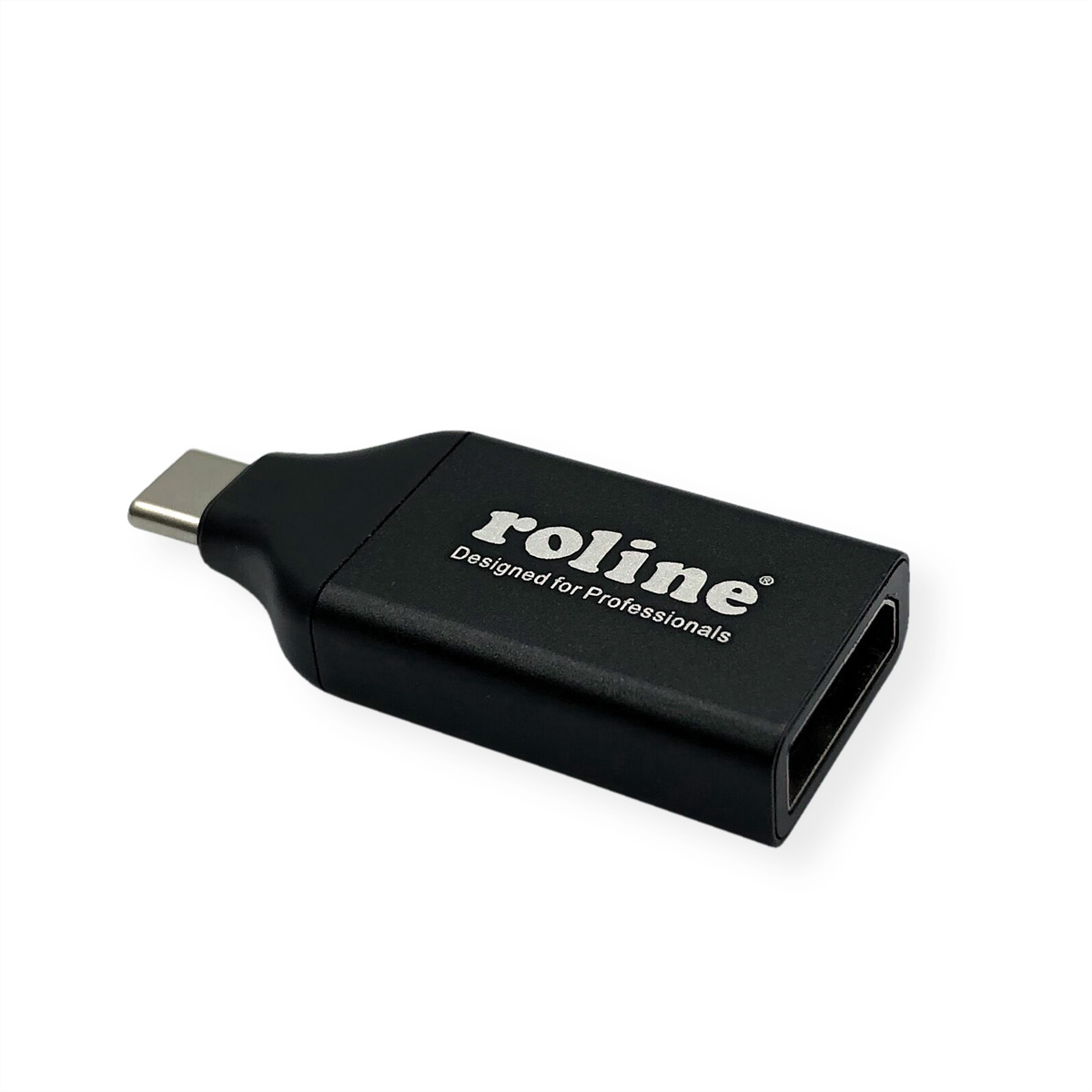 Roline 12.03.3227 USB-C / DisplayPort Adapter Zwart