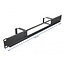 Delock 19″ Cable Management Routing Panel with opening and 2 hooks 1U black