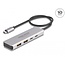 Delock USB 10 Gbps USB Type-C™ Hub with 2 x USB Type-A and 2 x USB Type-C™ with 35 cm connection cable