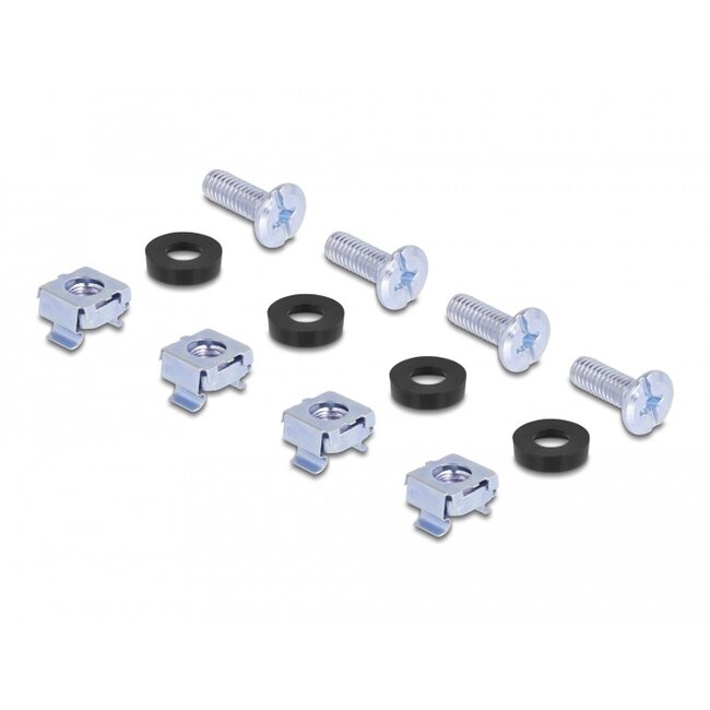 Delock 19″ Keystone Patch Panel 16 port with 3 hooks and strain relief 1U black