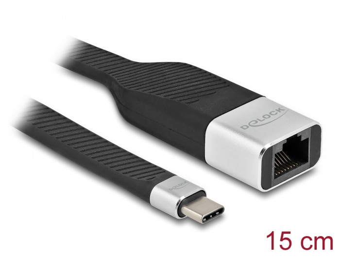 DeLOCK 86936. Connectiviteitstechnologie: Bedraad, Hostinterface: USB Type-C, Interface: Ethernet. Maximale overdrachtssnelheid van gegevens: 1000 Mbit/s. Kleur van het product: Zw