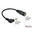 Delock Cable Audio Stereo 2.5 mm male angled > 3.5 mm female 3 pin 14 cm