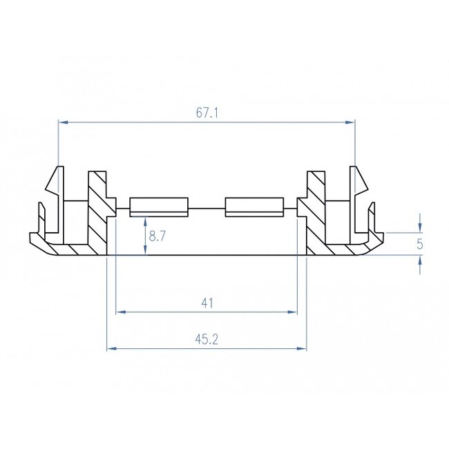 Delock Easy 45 Module Holder for installation trunking 130 x 80 mm