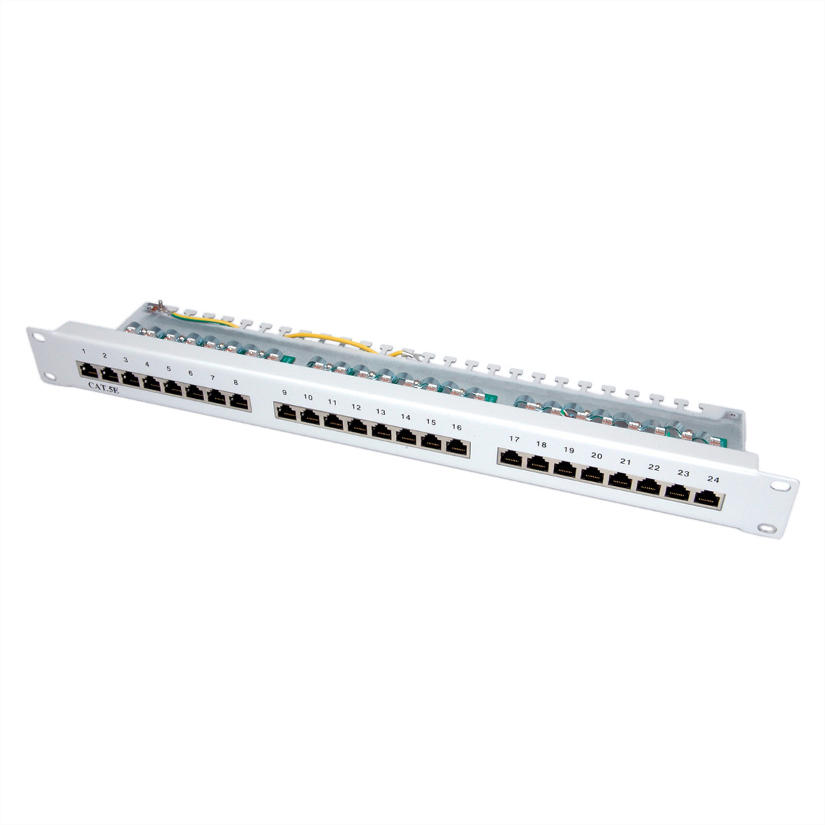 Roline ROLINE Cat.5e Patch Panel 24P, STP, light grey