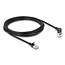 Delock RJ45 Network Cable Cat.6A S/FTP Slim 90° upwards angled / straight 3 m black