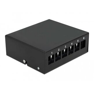 DeLOCK Delock Keystone Patch Panel 6 Port black