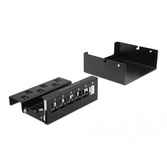Delock Keystone Patch Panel 6 Port black