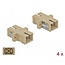 Delock Optical Fiber Coupler SC Simplex female to SC Simplex female Multi-mode 4 pieces beige