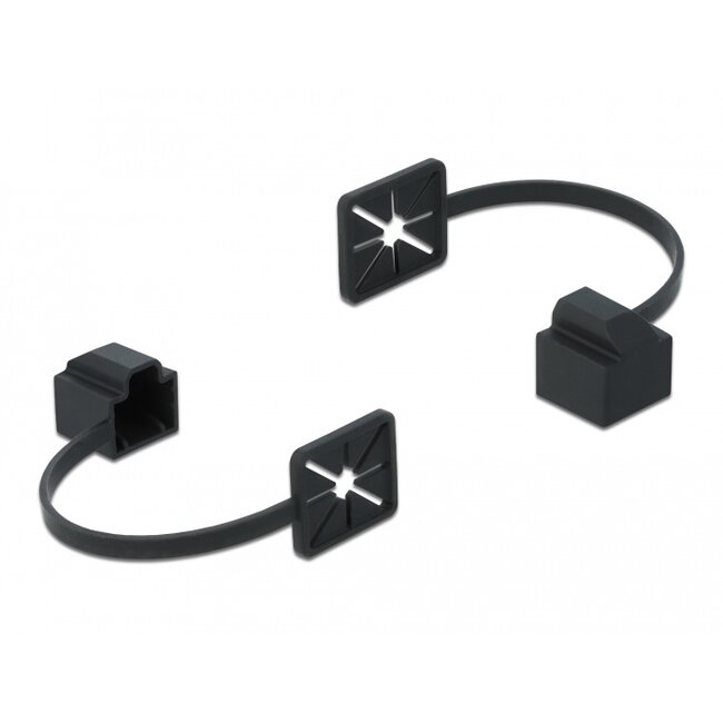 Delock Dust Cover for RJ45 plug with mounting clip black