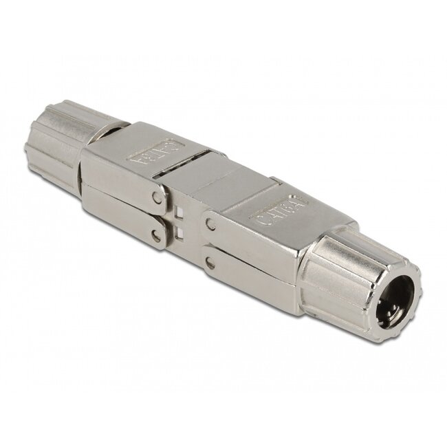 Delock Coupler for network cable Cat.6A STP toolfree