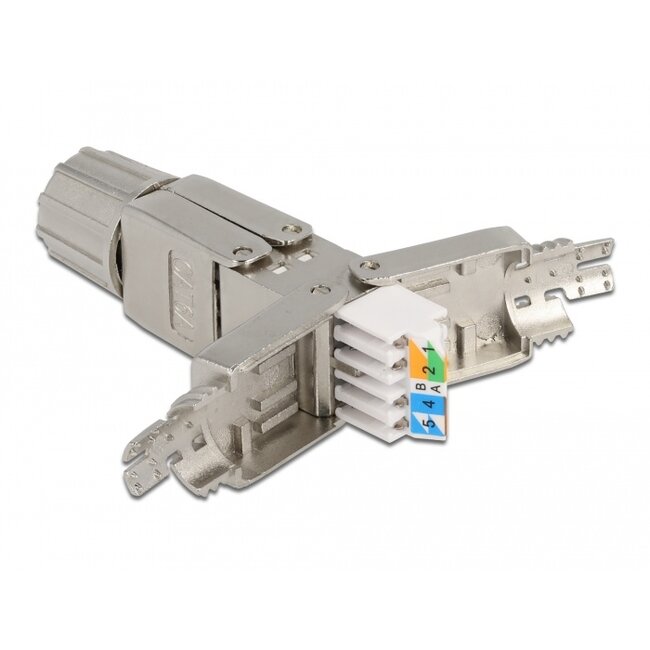 Delock Coupler for network cable Cat.6A STP toolfree