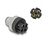 Delock M12 Connector A-coded 4 pin male for mounting with screw connection