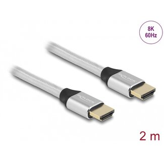 DeLOCK Delock Ultra High Speed HDMI Cable 48 Gbps 8K 60 Hz silver 2 m certified
