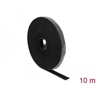 DeLOCK Delock Hook-and-loop tape on roll L 10 m x W 15 mm black