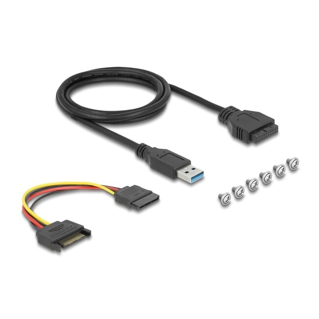 Delock 3.5″ Frontpanel USB 5 Gbps met USB-C, 2x USB-A en SD-kaartlezer