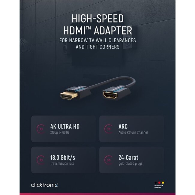 Clicktronic High Speed HDMI™ Adapter 0.1 m