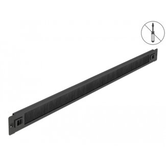 DeLOCK Delock 19″ Cable Management Brush Strip tool free 1U black