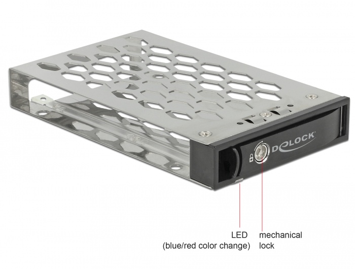 DeLOCK Mobiele rack intray voor 1x 2.5" SATA / SAS HDD / SSD wisselframe tray