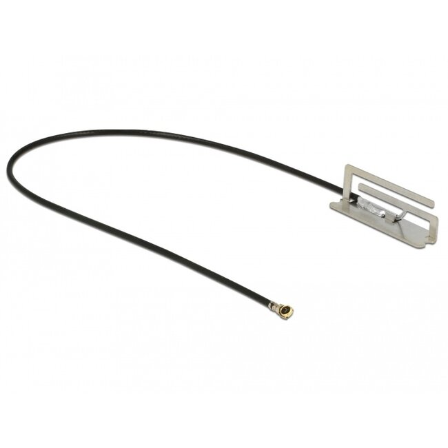 Delock WLAN 802.11 ac/ax/a/h/b/g/n Antenna I-PEX Inc., MHF® 4L plug 1.6 dBi 1.13 12 cm PIFA internal