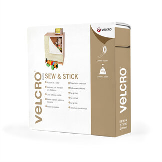 Velcro VELCRO® Sew & Stick klittenband met haken en lussen 20 mm x 10 m wit
