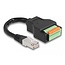 Delock RJ45 Cable Cat.5e plug to Terminal Block Adapter with push button 15 cm