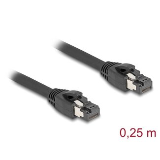 DeLOCK Delock RJ45 Network Cable Cat.8.1 S/FTP 25 cm up to 40 Gbps black