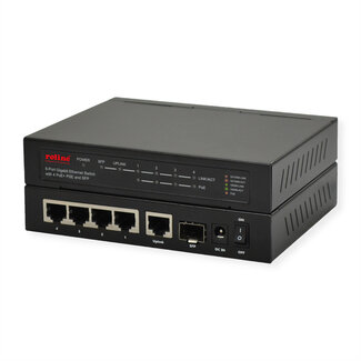 Roline ROLINE Gigabit Ethernet Switch 6 poorten (5x 10/100/1000 + 1x SFP, 4x PoE+)