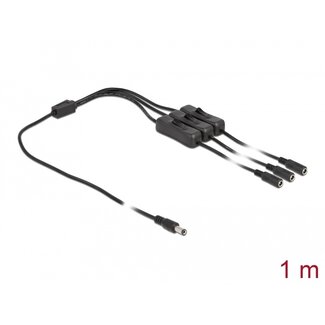 DeLOCK Delock Cable DC 5.5 x 2.1 mm male to 3 x DC female with switch 1 m