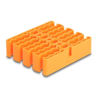 DeLOCK Delock Cable Organizer with 24 cable entries orange
