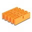 Delock Cable Organizer with 24 cable entries orange
