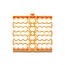 Delock Cable Organizer with 24 cable entries orange
