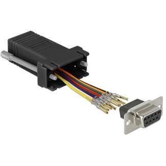 DeLOCK Delock D-Sub 9 pin female to RJ45 female Assembly Kit black