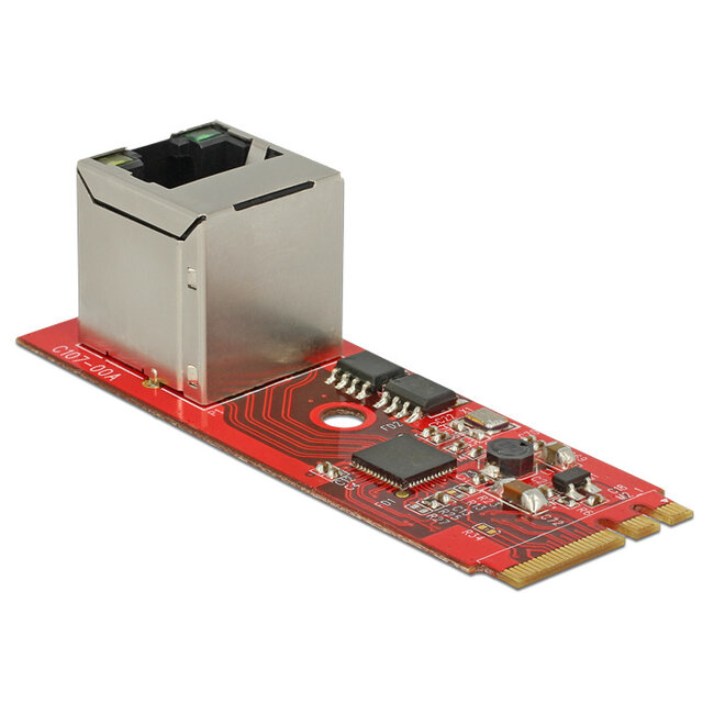 Delock Converter M.2 Key A+E male > 1 x RJ45 Gigabit LAN port vertical