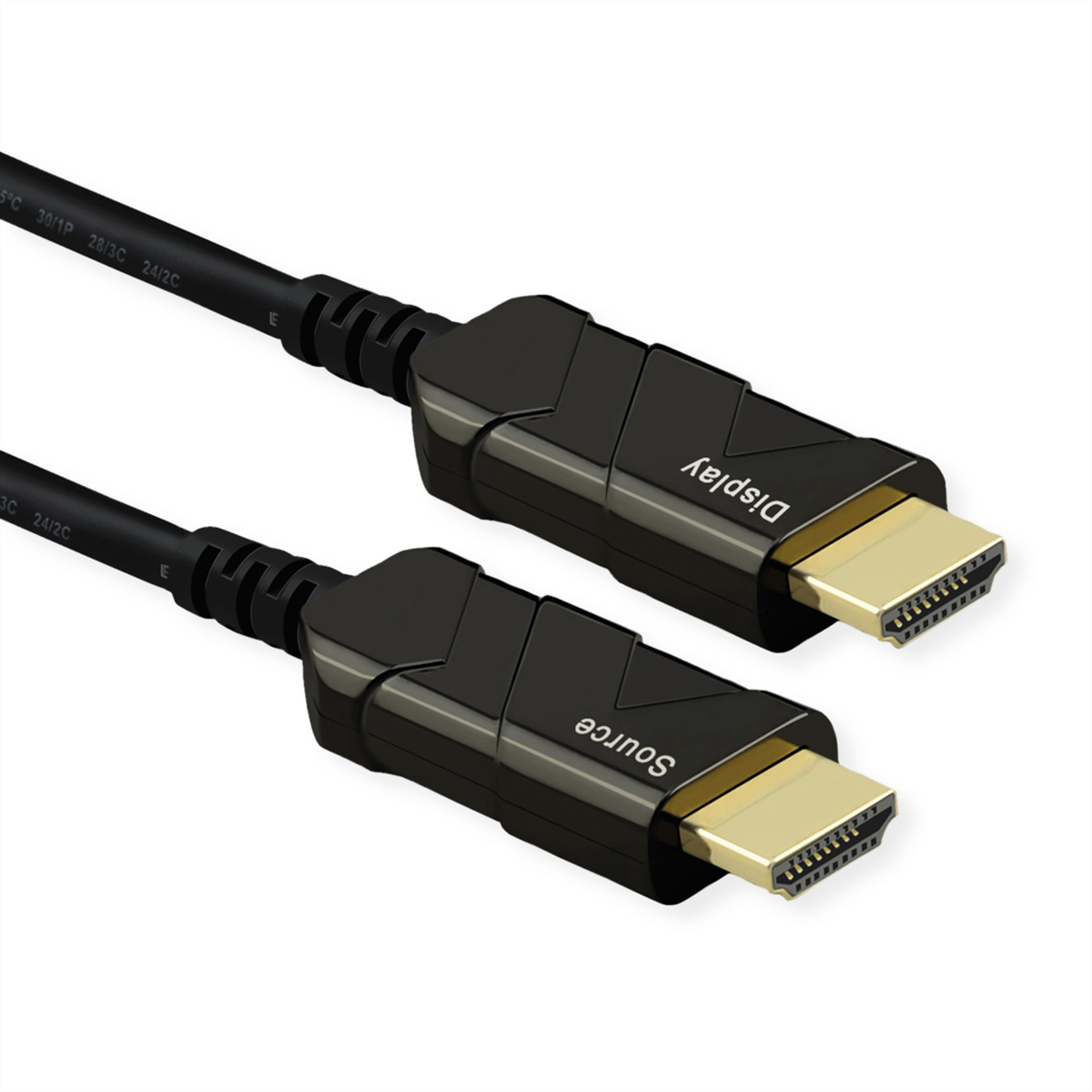 Roline HDMI Aansluitkabel HDMI-A stekker 30.00 m Zwart 14.01.3483 Ultra HD (8K) HDMI-kabel