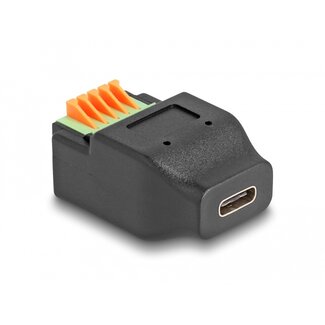 DeLOCK Delock USB Type-C™ 2.0 female to Terminal Block Adapter with push-button