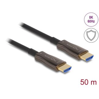 DeLOCK Delock Active Optical HDMI Cable with metal armouring 8K 60 Hz 50 m