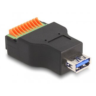 DeLOCK Delock USB 3.2 Gen 1 Type-A female to Terminal Block Adapter with push button