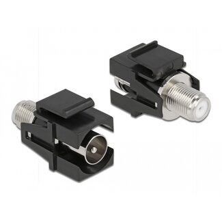 DeLOCK Delock Keystone Module IEC male to F female black