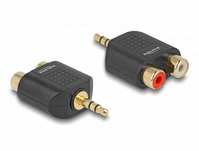 Delock - Adapter Audio Klinke 3,5 mm 3 Pin Stecker - 2 x Cin