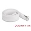 Delock Braided Sleeve with zip fastener heat-resistant 1 m x 30 mm white