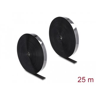 DeLOCK Delock Heavy-duty Hook-and-Loop tape self-adhesive L 25 m x W 25 mm black