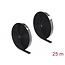 Delock Heavy-duty Hook-and-Loop tape self-adhesive L 25 m x W 25 mm black